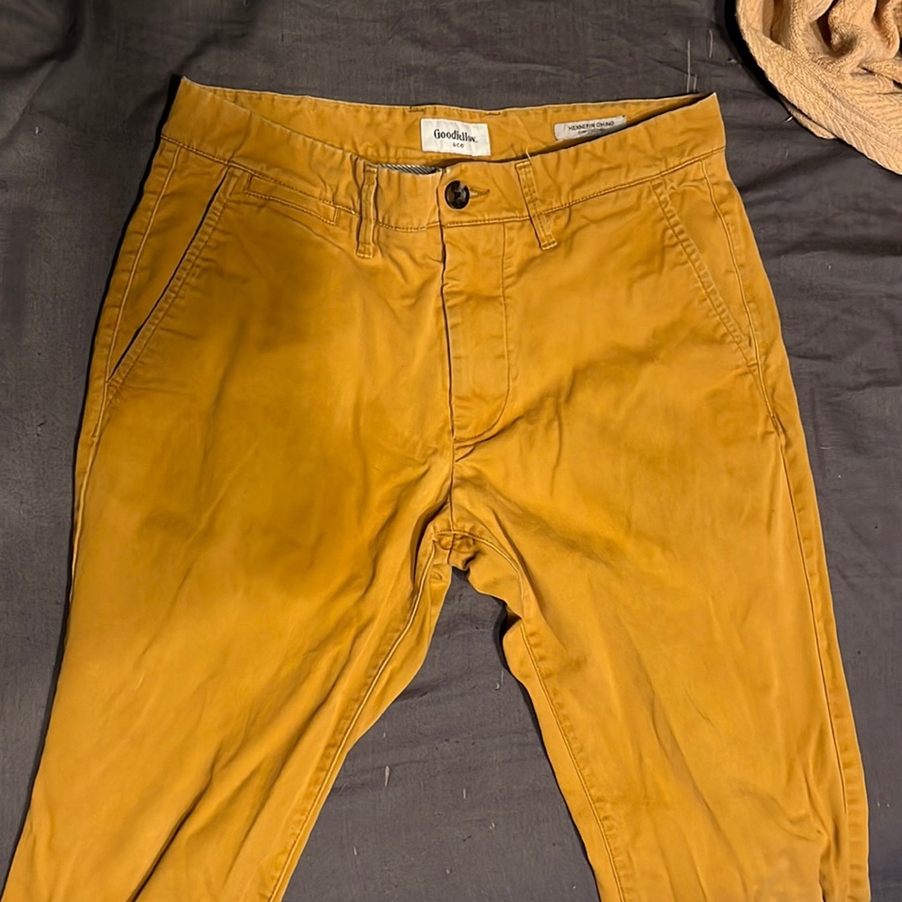 Goodfellow mustard yellow chino pants 30x30